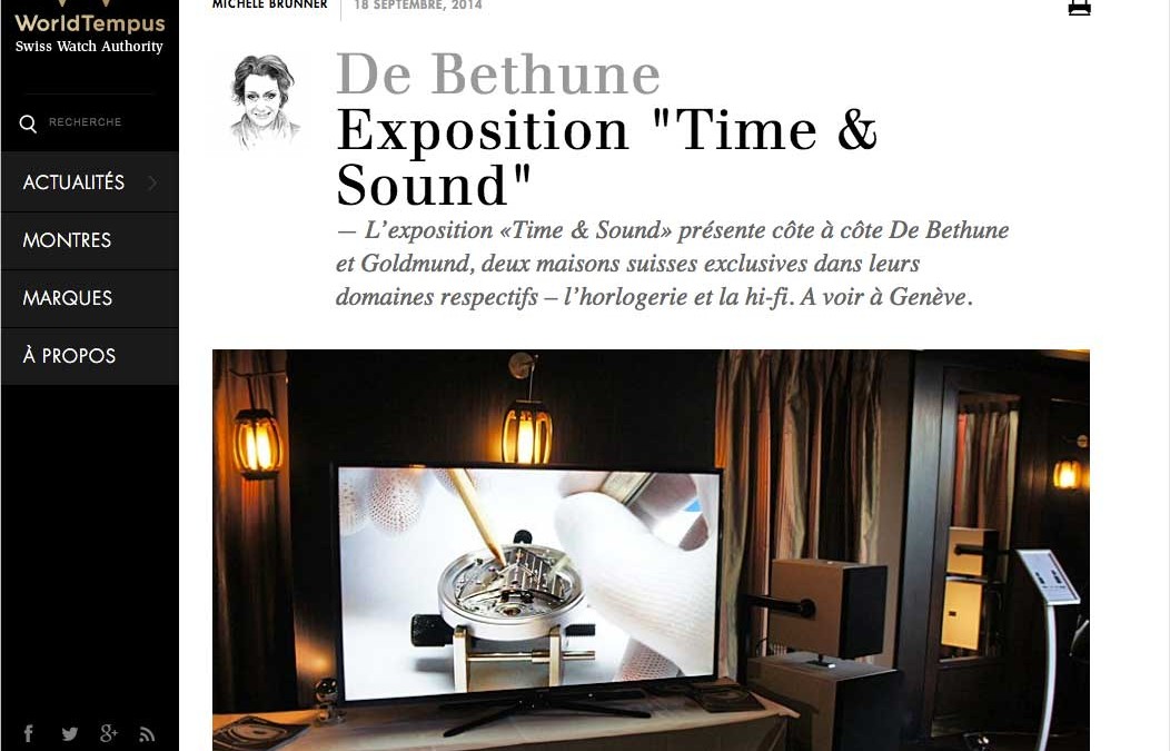 De Bethune  Exposition « Time & Sound »